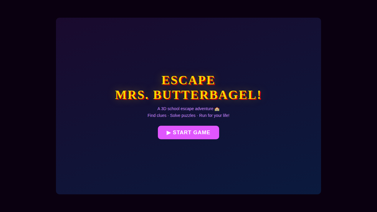 Escape Mrs. Butterbagel — 3D Escape Room