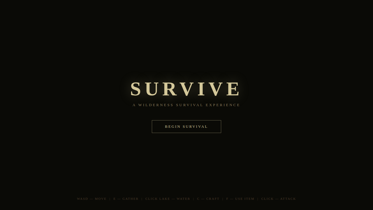 SURVIVE — Wilderness Survival